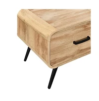 New Classic Furniture Rowan Wood 1-Drawer End Table (Set of 2)