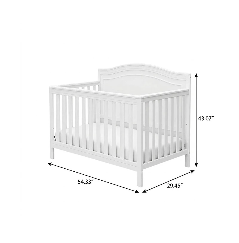Graco Paris 4-in-1 Convertible Crib (White) – Greenguard Gold Certified