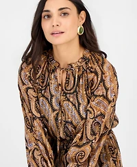 I.n.c. International Concepts Petite Long-Sleeve High-Low Chiffon Dress, Macy's Exclusive