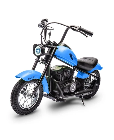 homfan 45.2 x 23.1 29.6 Inch Kids Electric Ride On Motorcycle, 24V Battery Powered Sport Bike with 18 Mph Speed for Outdoor Riding Fun