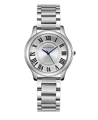 Adornia Women's Silver Classic White Face Watch