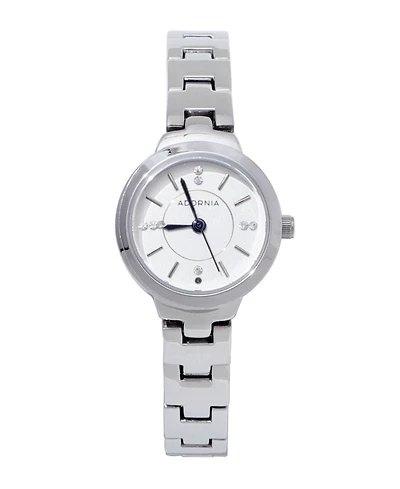 Adornia Women's Silver Florence White Face Watch