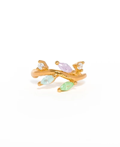 Girls Crew Crystal Pastel Leaf Ear Cuff