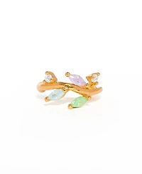 Girls Crew Crystal Pastel Leaf Ear Cuff