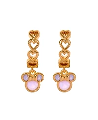 Girls Crew Crystal Disney Love Linked Minnie Mouse Hoop Earrings