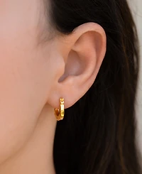 Girls Crew Crystal Horseshoe Hoop Earrings