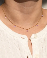 Girls Crew Gold-Plated Crystal Love Notes Necklace