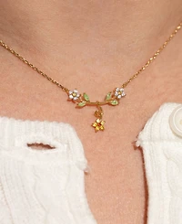 Girls Crew Crystal Golden Daisy Necklace