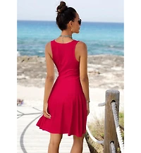 Lascana Women's Sleeveless Wrap Look Dress