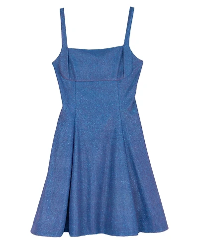 Rare Editions Girls' 7-14 Sherri Shine Tie-Back Skater Dress