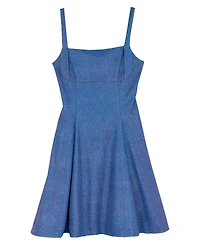 Rare Editions Girls' 7-14 Sherri Shine Tie-Back Skater Dress