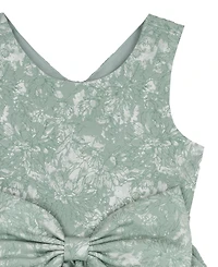 Rare Editions Girls' 7-16 Brocade Large Bow Sleeveless Dress