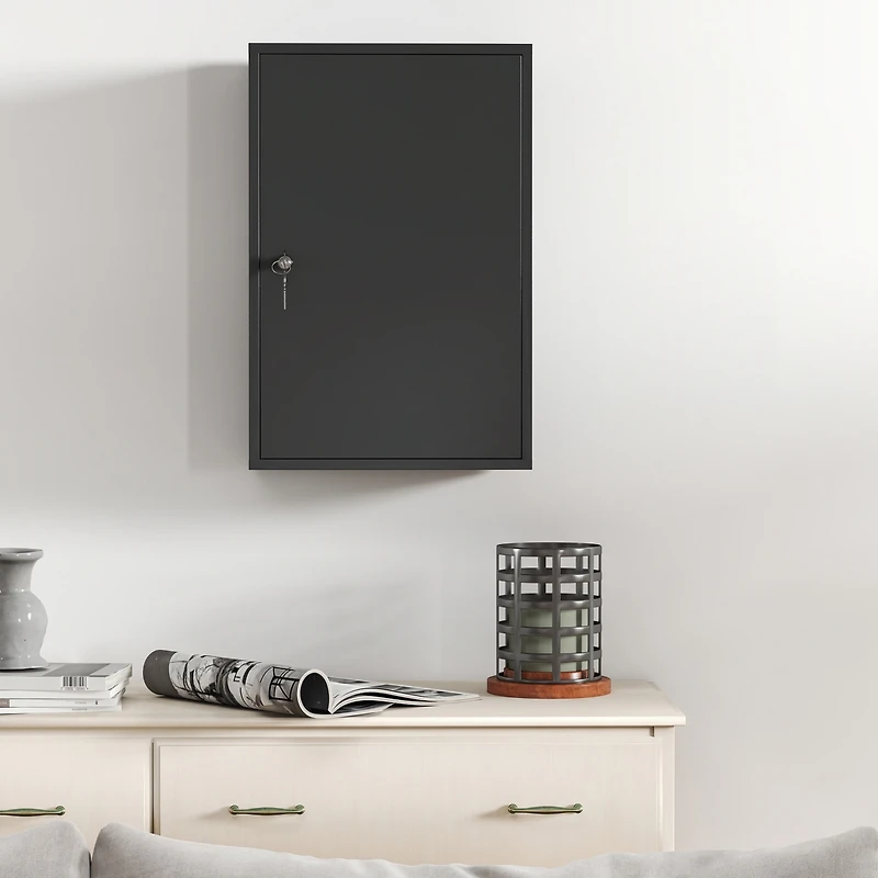 Kleankin Steel Wall Mount Medicine Cabinet 3 Tier Emergency Box for Bathroom