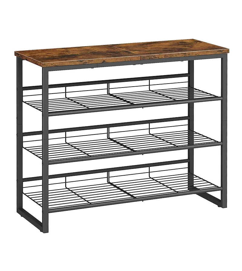Slickblue 4-Tier Shoe Organizer Rack Adjustable for 9–12 Pairs