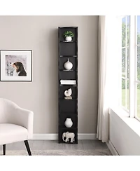 flynama Ultra-Thin 8-Tier Wavy Edge Combined Bookshelf Adjustable Partition Waterproof Mdf Storage Display Shelf