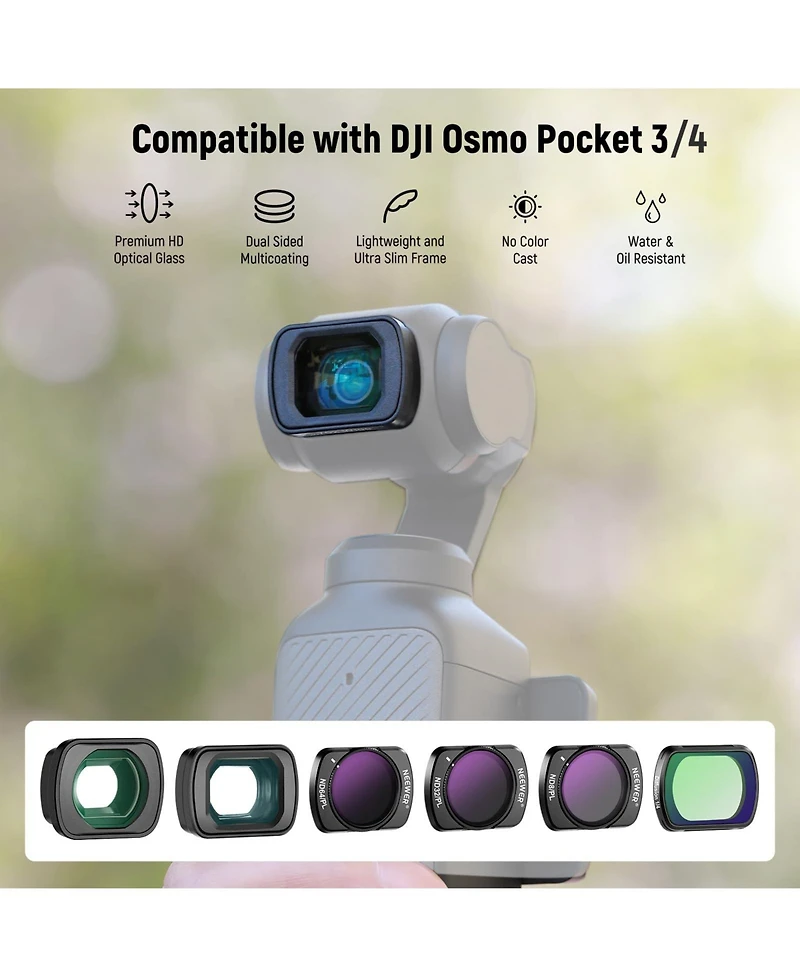 Neewer Fl-B16 Camera Lens Accessory with ND8, ND32, ND64 for Dji Osmo Pocket 3