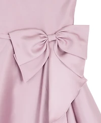 Rare Editions Girls' 7-14 Solid Mikado Cascade Bow Hi-Low Dress