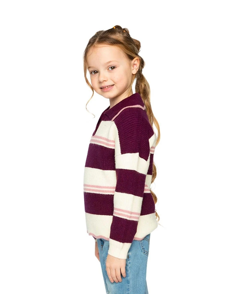 Deux par Toddler Girls (2T-5T)Scalloped Collar Sweater