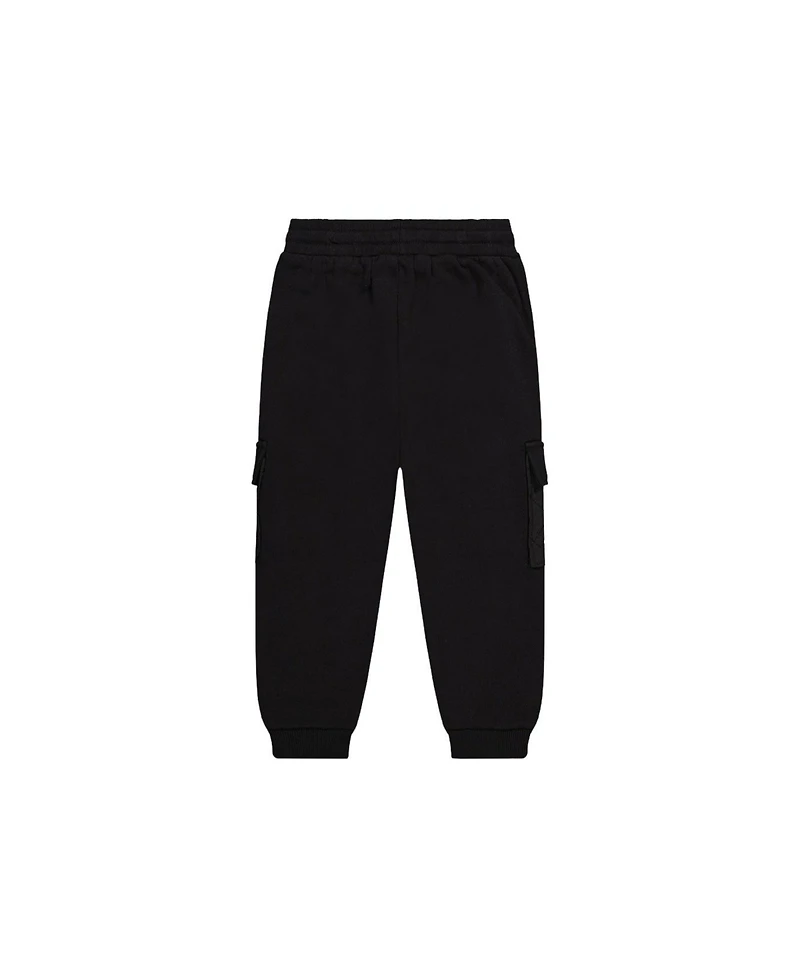 Deux par Toddler Boys (2T-5T) Fleece Bi-Material Sweatpants with Pockets