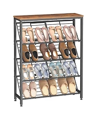 Slickblue 5-Tier Entryway Shoe Rack Organizer for Home Storage