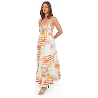 Petal and Pup Women's Sitara Strapless Midi Dress