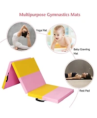 Costway 6'x2'x2.5" 3-Fold Gymnastics Tumbling Mat Yoga Aerobics Gym Exercise Fitness Mat