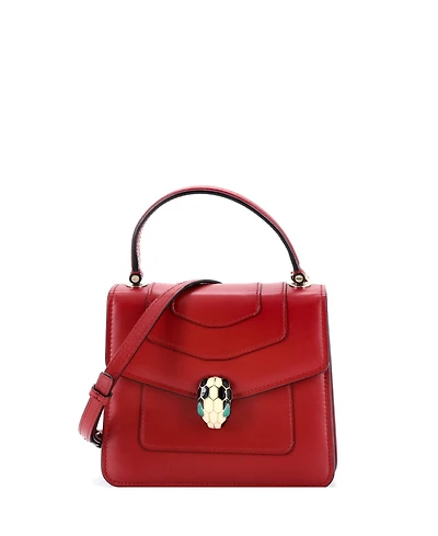 Pre-Owned Bvlgari Small Serpenti Forever Top Handle Bag Leather