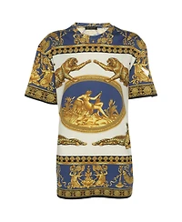 Pre-Owned Versace Women's Baroque Panther Print Jersey T-Shirt