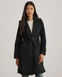 Lauren Ralph Womens Double-Breasted Belted Trench Coat