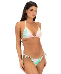 Hurley Women's Beaded Tie-Back V-Neck Bikini Top