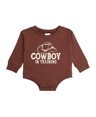 Sweet Wink Baby Boys (0M-18M) Cowboy Training Western Long Sleeve Romper