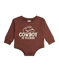 Sweet Wink Baby Boys (0M-18M) Cowboy Training Western Long Sleeve Romper