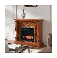Augusta Home Cardona Electric Fireplace With Faux Marble