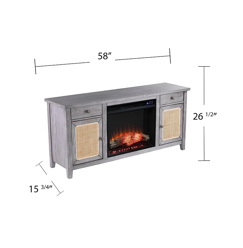 Augusta Home Edderton Electric Fireplace with Media Storage