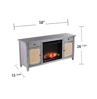 Augusta Home Edderton Electric Fireplace with Media Storage
