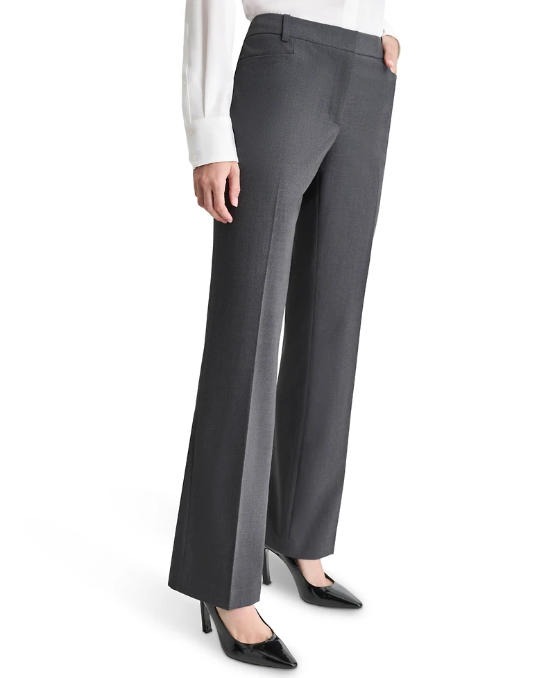 Dkny Petite High-Rise Straight-Leg Pants