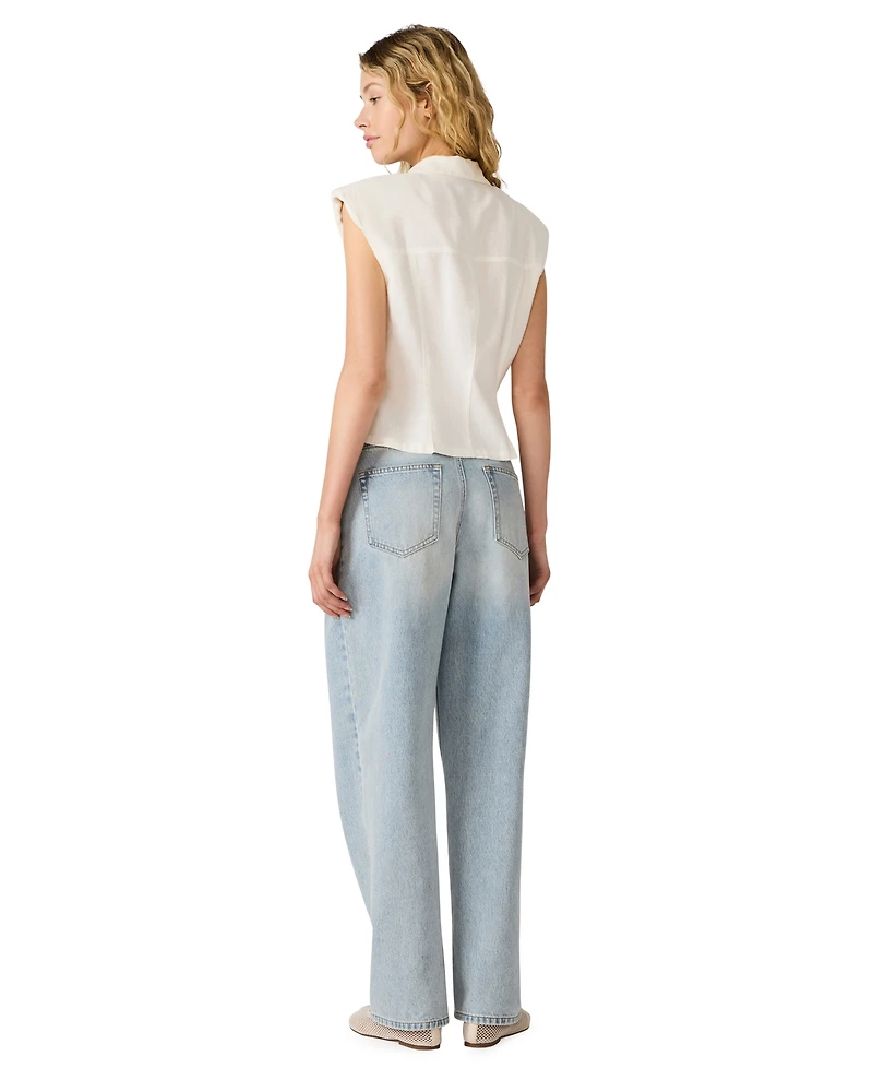 Steve Madden Women's Cassady Collared Neck Top