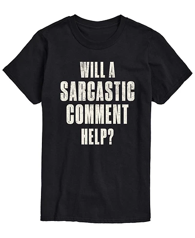 Airwaves Men's Sarcastic Comment Help Short-Sleeve Graphic T-Shirt