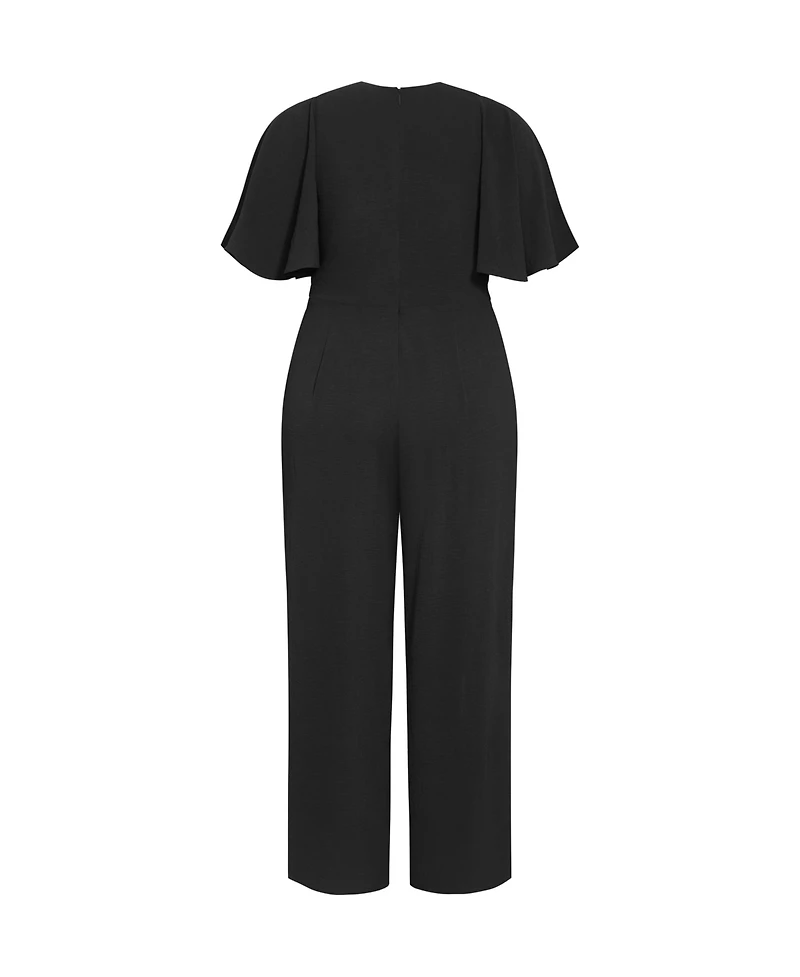 City Chic Women's Braelynn V Neck Jumpsuit