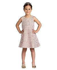 Mac Duggal Big Girls Beaded Boucle Mini Dress