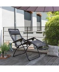 Lafuma LFM3118-8717 Futura Batyline Series Relaxation Chair Recliner, Graphite