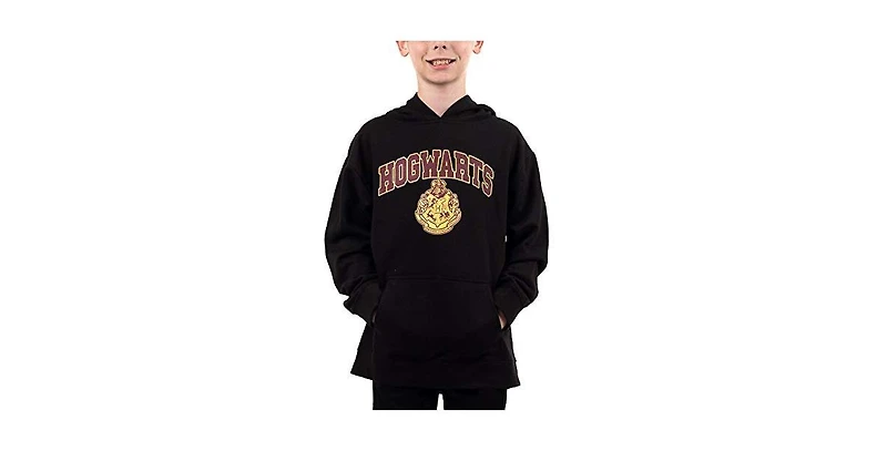 Harry Potter Boys Hogwarts Crest Youth Black Hooded Sweatshirt