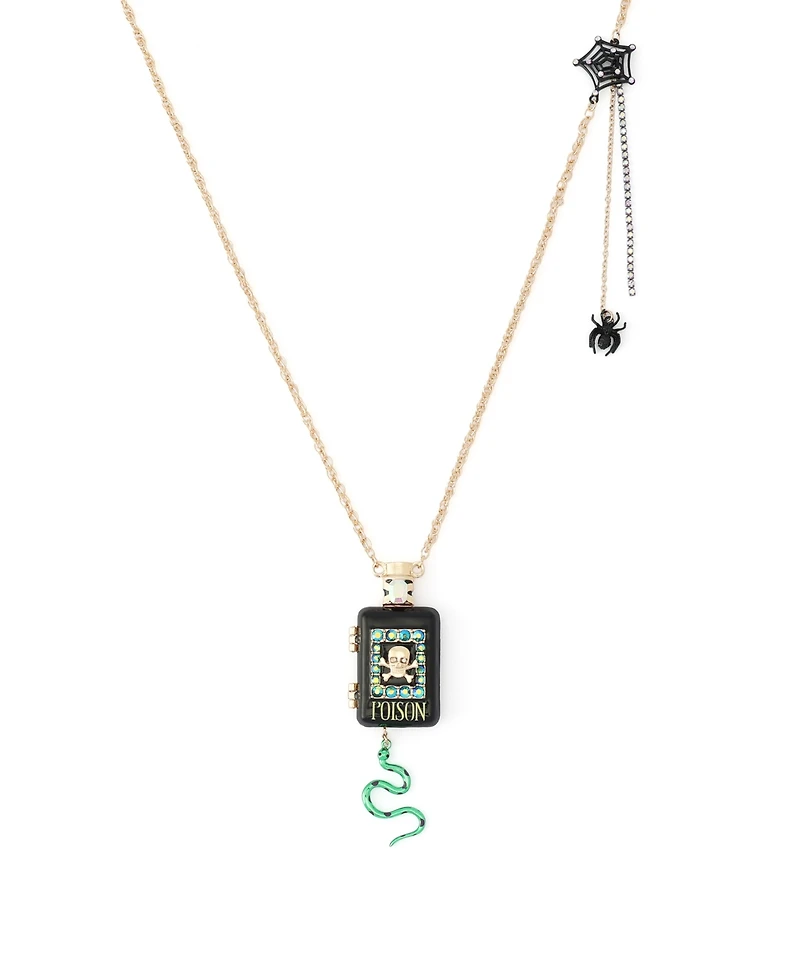 Betsey Johnson Faux-Stone Halloween Poison Potion Pendant Necklace