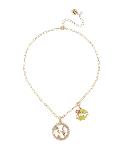 Betsey Johnson Faux-Stone Pisces Celestial Pendant Necklace Charm Zodiac Set