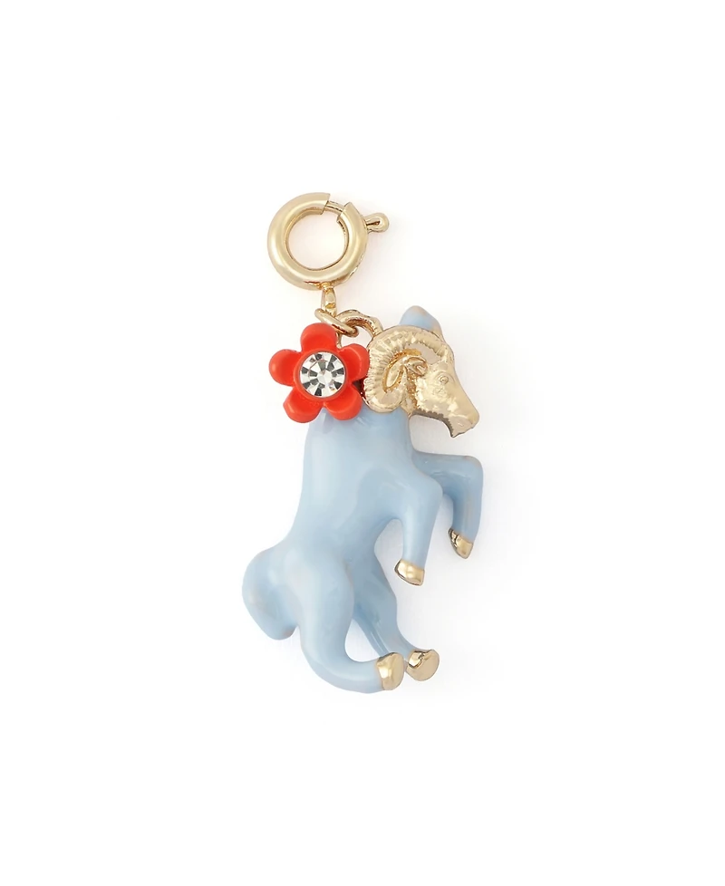 Betsey Johnson Faux-Stone Aries Celestial Pendant Necklace Charm Zodiac Set