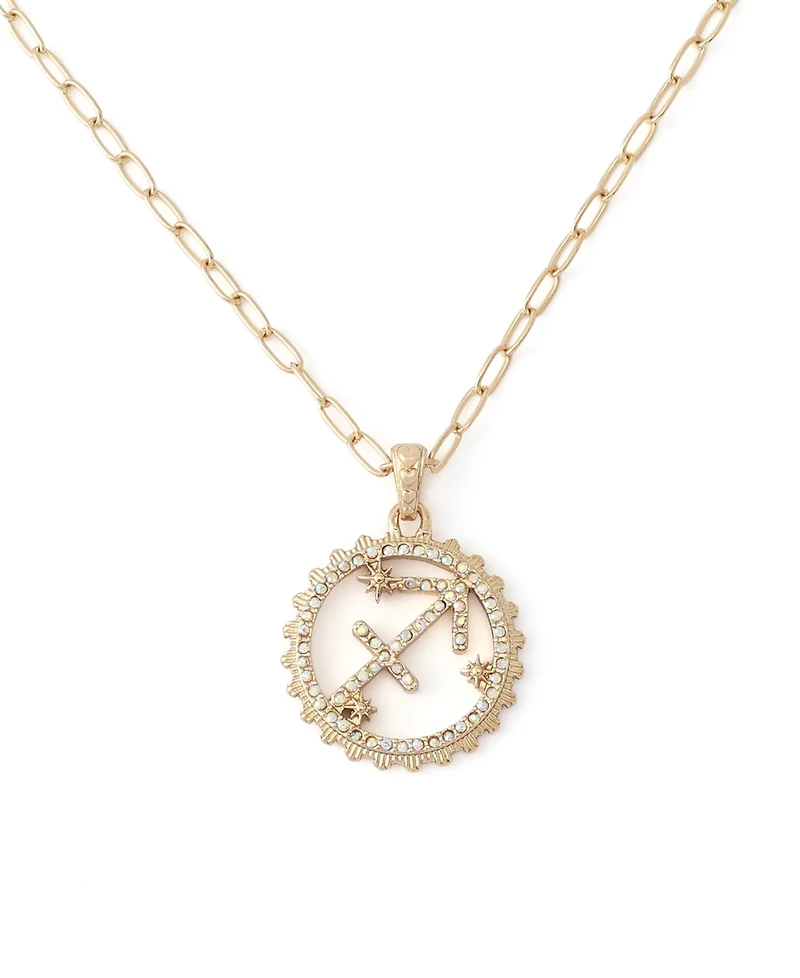 Betsey Johnson Faux-Stone Sagittarius Celestial Pendant Necklace Charm Zodiac Set