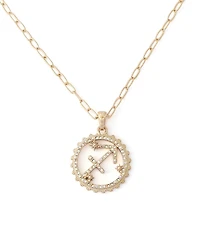 Betsey Johnson Faux-Stone Sagittarius Celestial Pendant Necklace Charm Zodiac Set