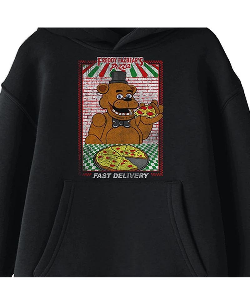 Five Nights At Freddy'S Boys Bioworld Fazbear's Pizza Fast Delivery! Youth Black
