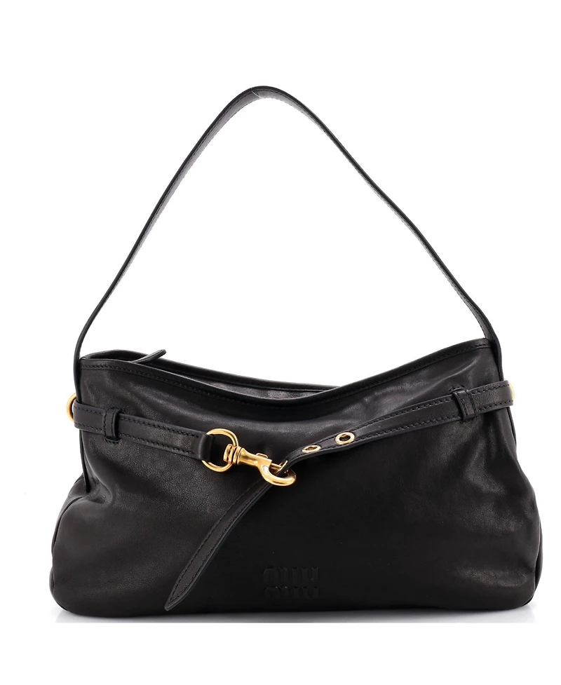 Pre-Owned Miu Miu Regular Aventure Shoulder Bag Leather