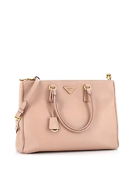 Pre-Owned Prada Galleria Double Zip Tote Saffiano Leather